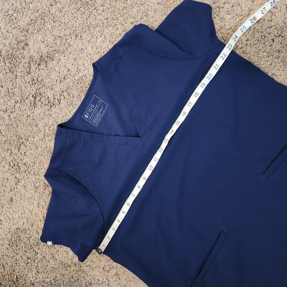 Figs Casma Three-Pocket Scrub Top Navy Blue V Neck Technical Collection XL - Picture 9 of 10